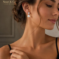 18K Gold Plated Luminous Pearl Teardrop Earrings