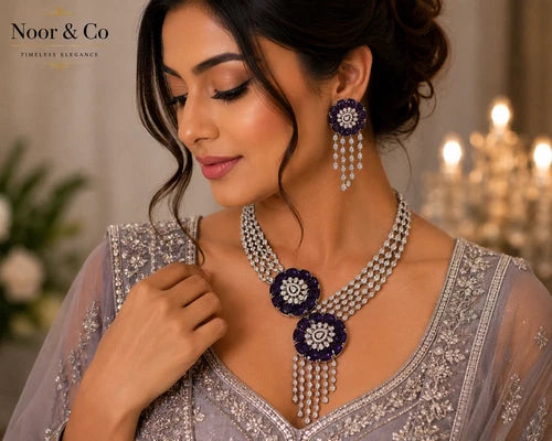 Amethyst Royale Statement Necklace Set