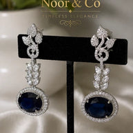 Noor & Co Midnight Sapphire Drop Earrings