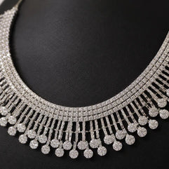 Celestial Diamond Fringe Necklace Set