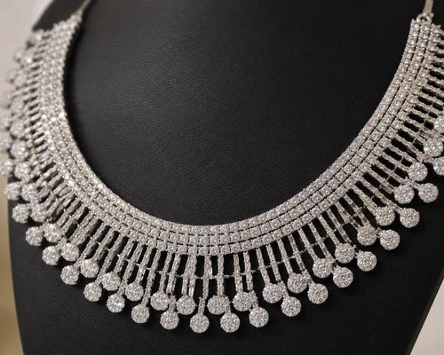 Celestial Diamond Fringe Necklace Set