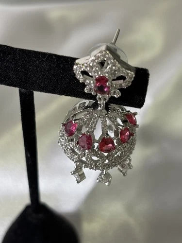 Noor & Co Ruby Jhumka Earrings