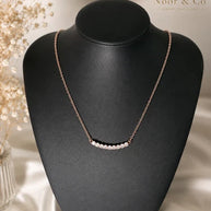 Rose Gold Sparkle Bar Necklace