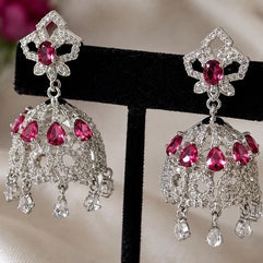 Noor & Co Ruby Jhumka Earrings
