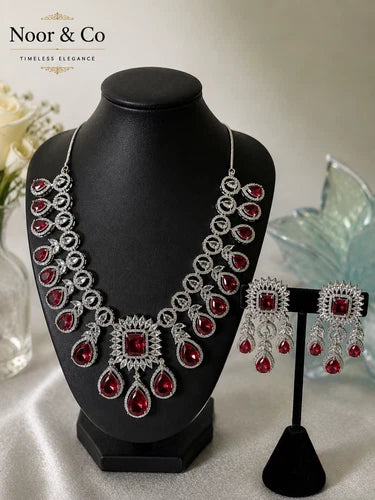 American Diamond Necklace Set