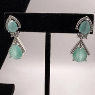 Elegant Mint Green & Silver Jewelry Set