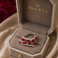 Noor & Co Leaf Statement Ring