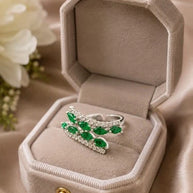 Noor & Co Leaf Statement Ring