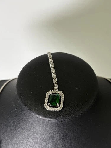 Emerald Green Royale American Diamond Necklace Set