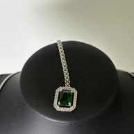 Emerald Green Royale American Diamond Necklace Set